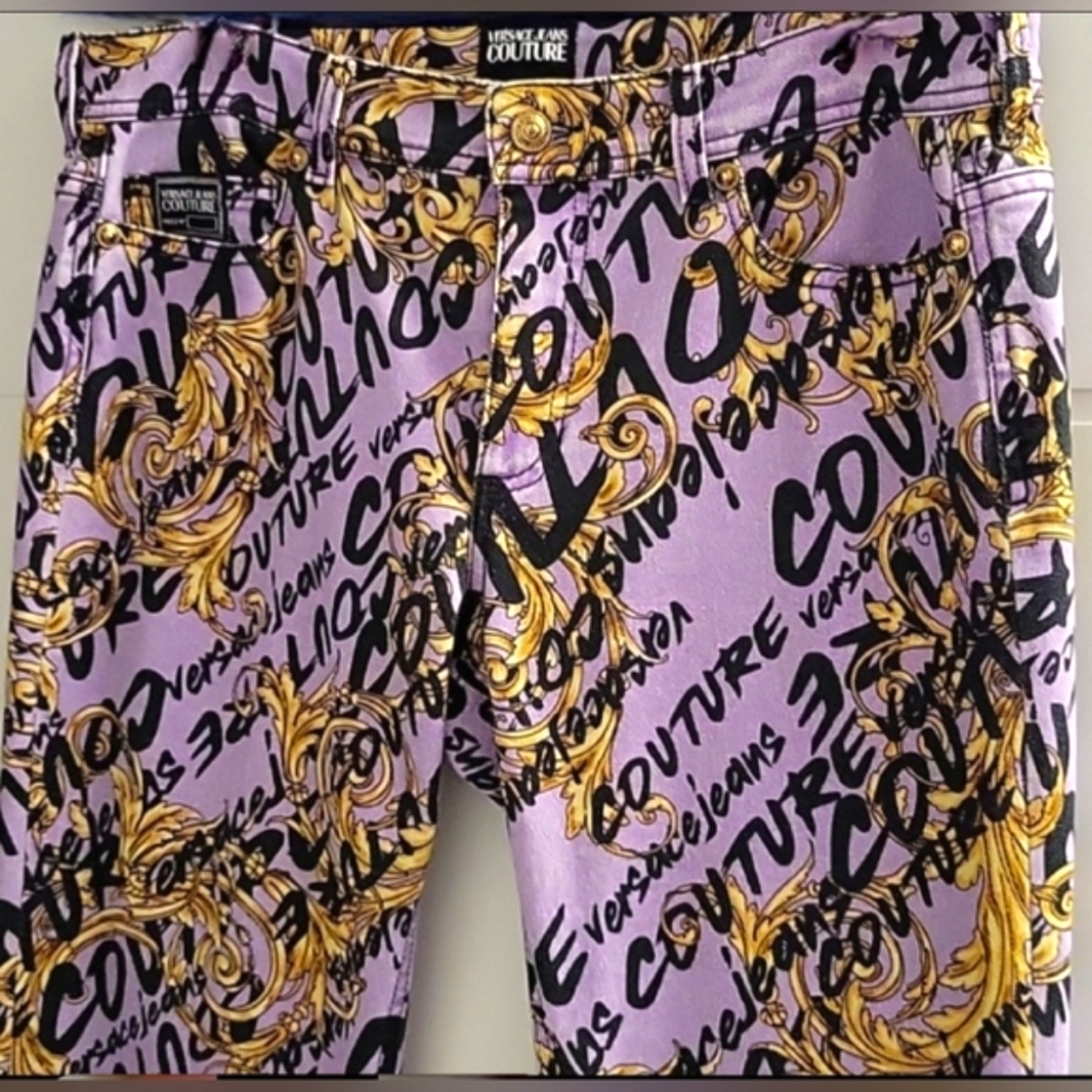 Versace Jeans Couture Baroque Monogram Pants